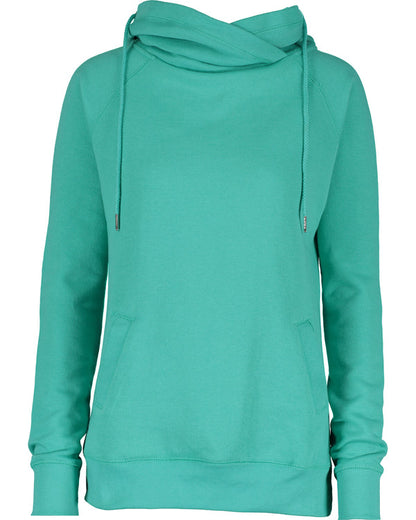 Ladies Funnel Neck Hooded Sweatshirt