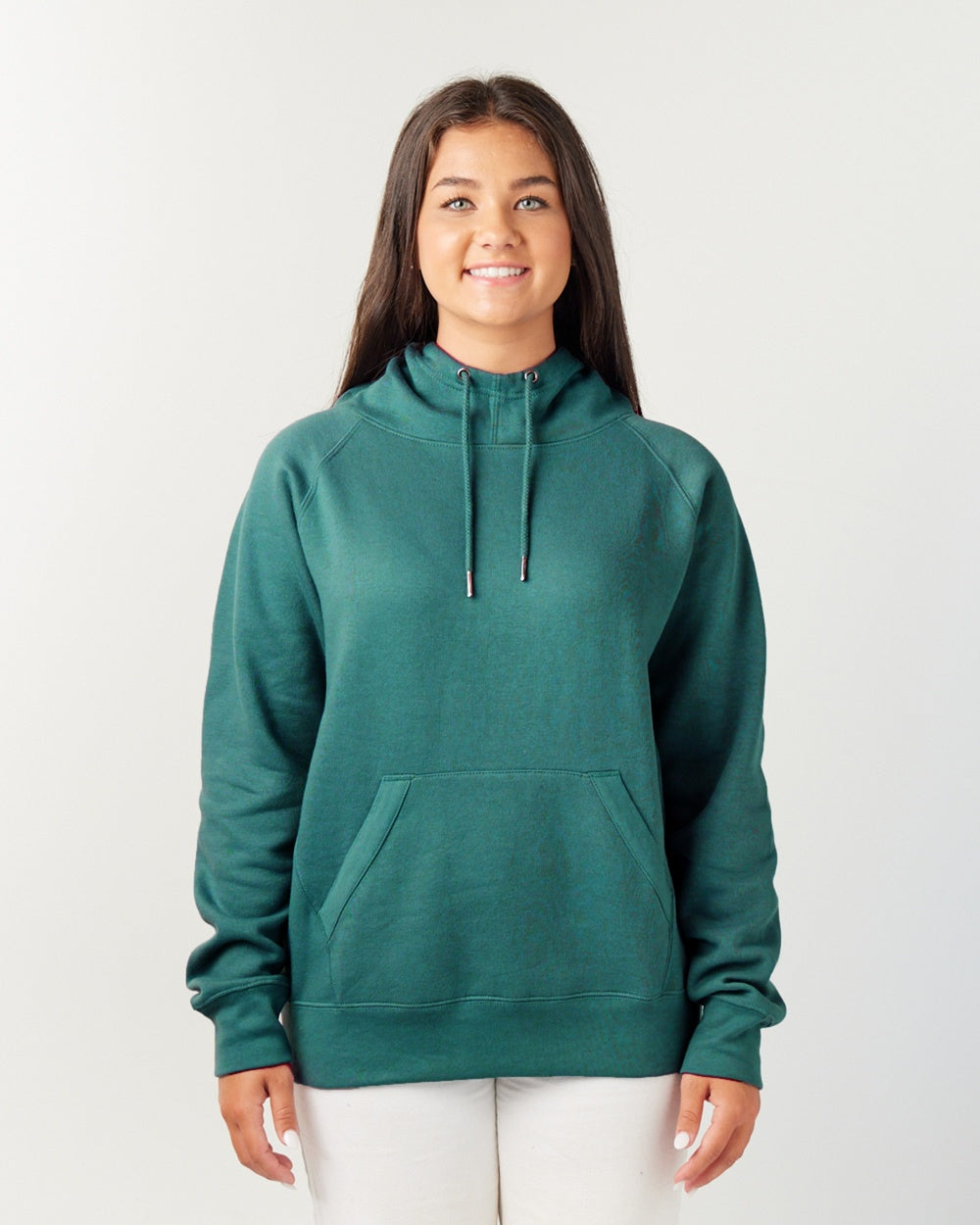 Ladies Scuba Neck Hooded Sweatshirt