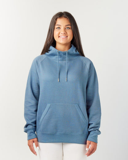 Ladies Scuba Neck Hooded Sweatshirt