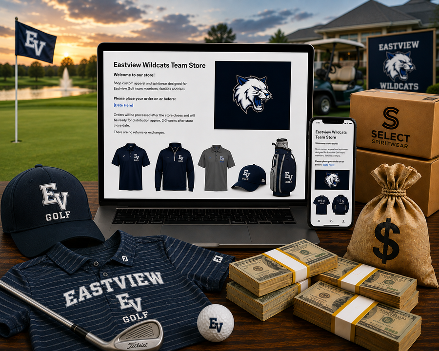 Golf team fundraising with custom apparel
