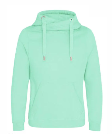 Cross Neck Hooded Sweatshirt