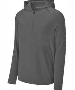 Repeat 1/2-Zip Long Sleeve Hooded Jacket