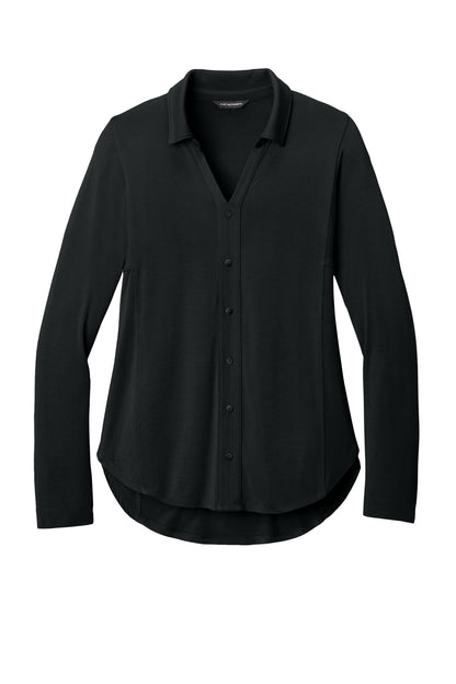 Ladies Luxe Knit Button Tunic