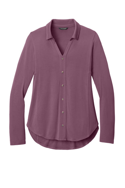 Ladies Luxe Knit Button Tunic