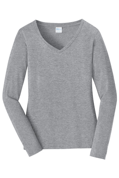 Ladies Fan Favorite V-Neck Long Sleeve T