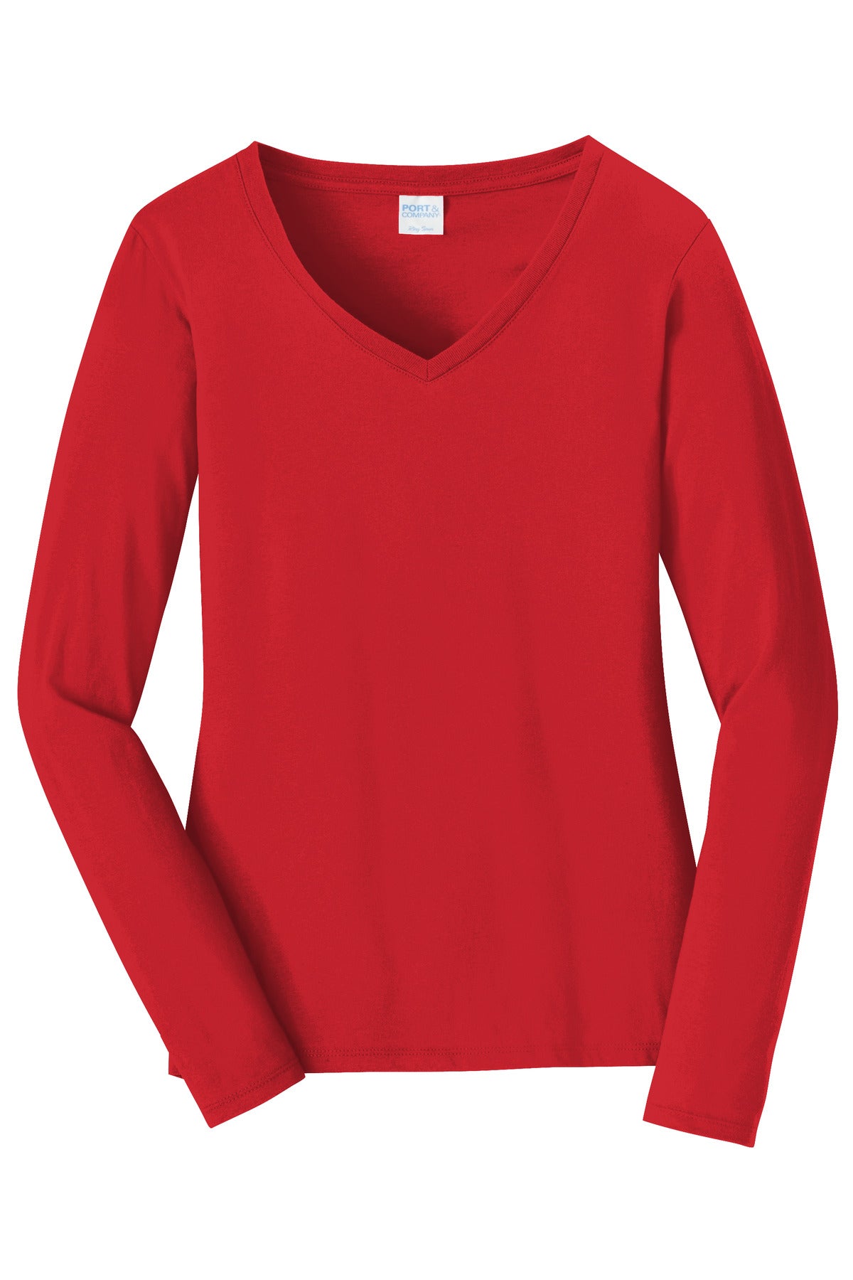 Ladies Fan Favorite V-Neck Long Sleeve T
