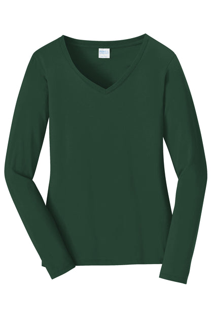 Ladies Fan Favorite V-Neck Long Sleeve T
