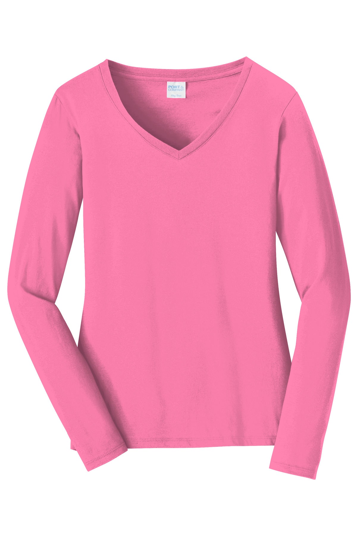 Ladies Fan Favorite V-Neck Long Sleeve T