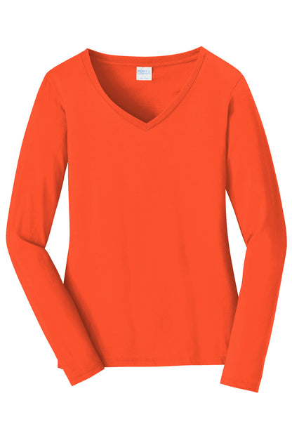 Ladies Fan Favorite V-Neck Long Sleeve T