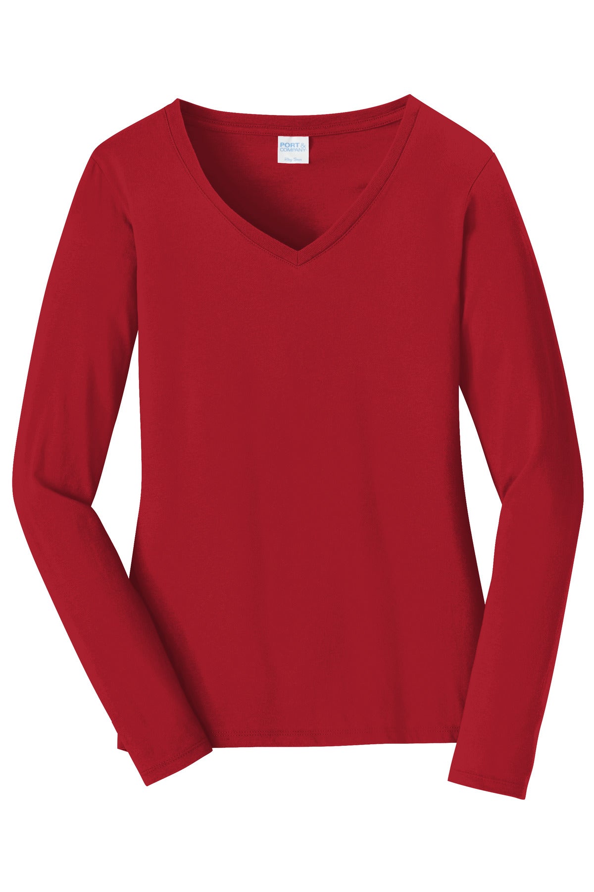 Ladies Fan Favorite V-Neck Long Sleeve T