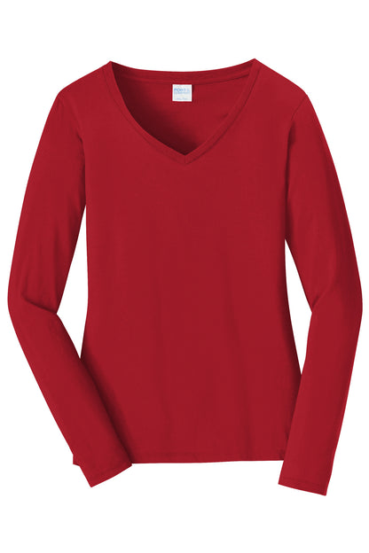 Ladies Fan Favorite V-Neck Long Sleeve T