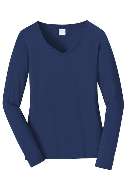 Ladies Fan Favorite V-Neck Long Sleeve T