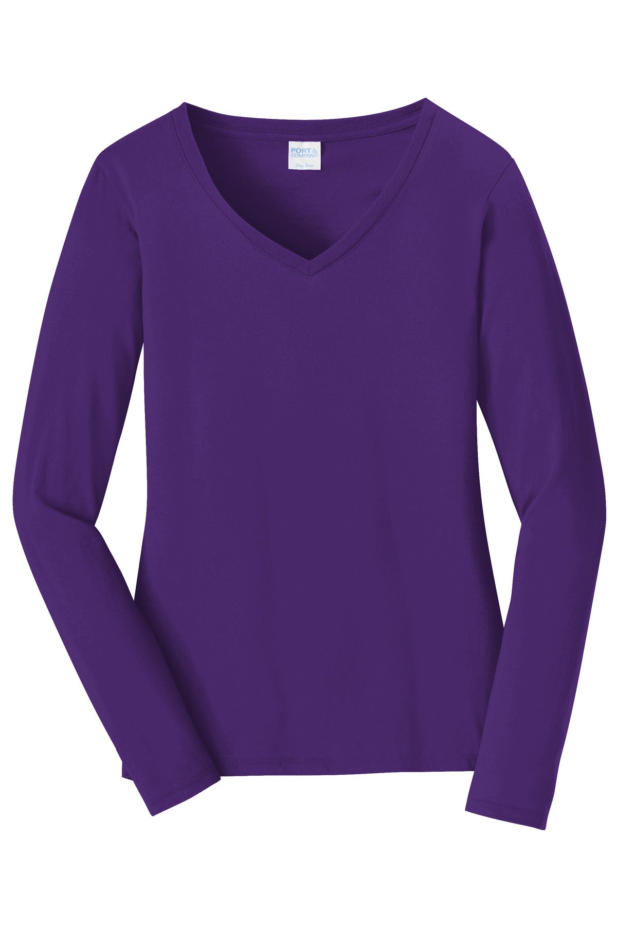 Ladies Fan Favorite V-Neck Long Sleeve T