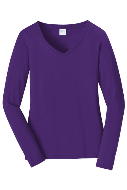 Ladies Fan Favorite V-Neck Long Sleeve T