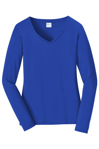 Ladies Fan Favorite V-Neck Long Sleeve T