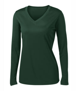 Ladies Long Sleeve V-Neck Performance T-shirt