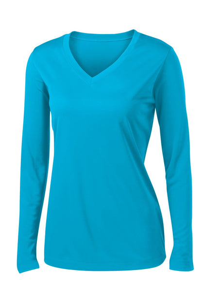 Ladies Long Sleeve V-Neck Performance T-shirt