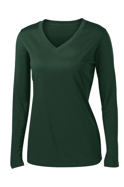 Ladies Long Sleeve V-Neck Performance T-shirt