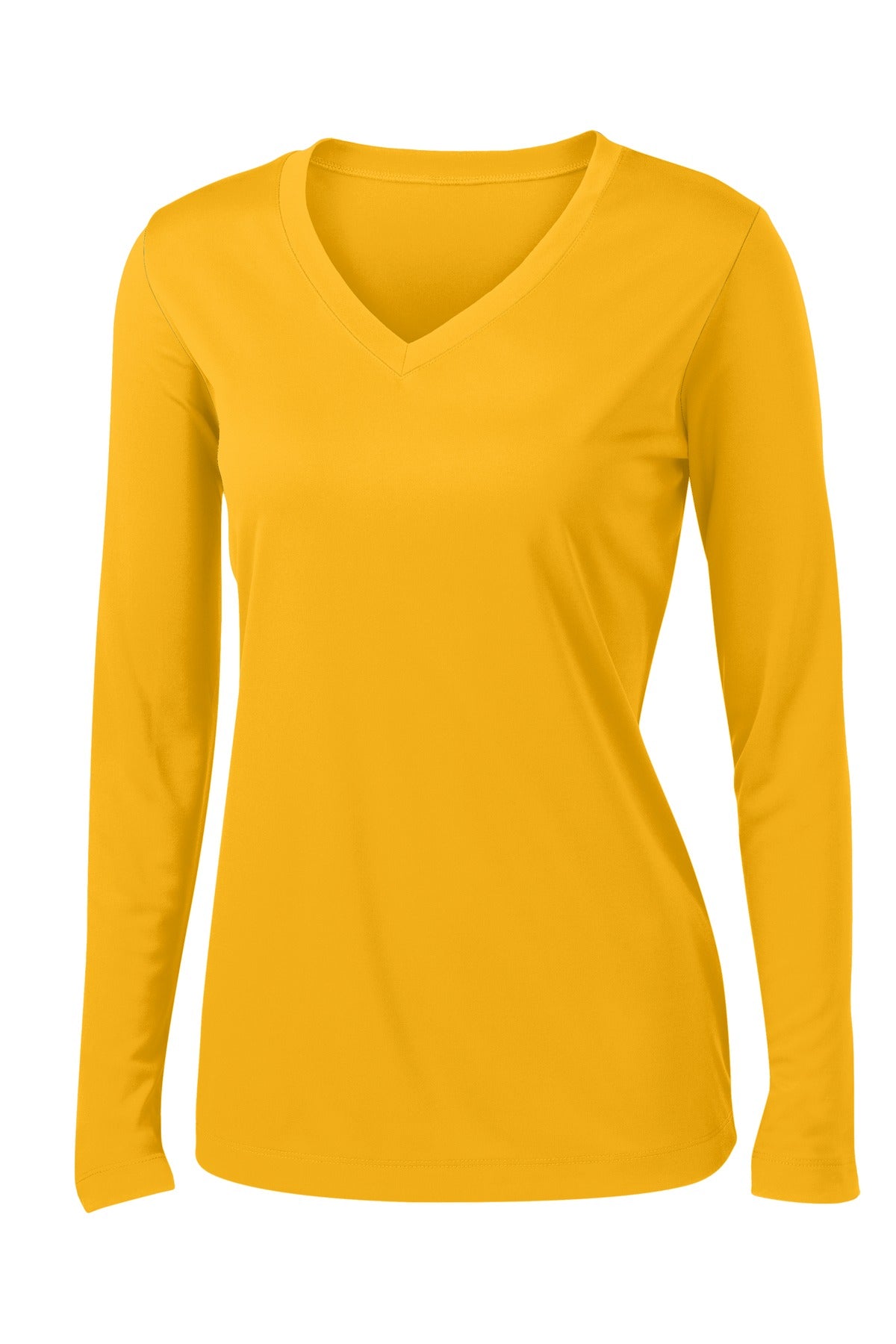 Ladies Long Sleeve V-Neck Performance T-shirt