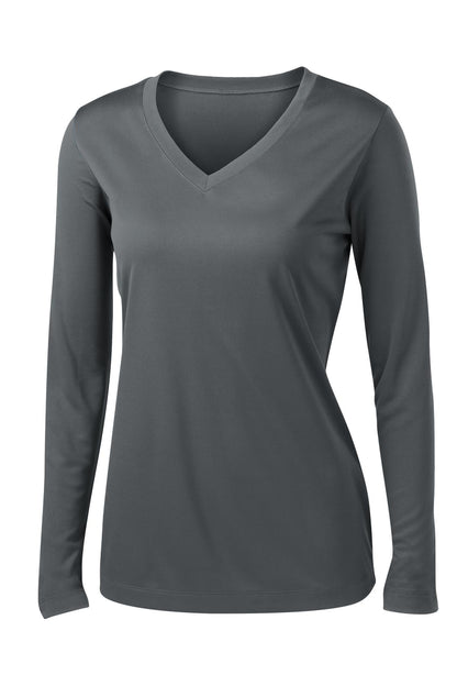 Ladies Long Sleeve V-Neck Performance T-shirt
