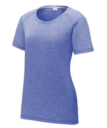 Ladies Tri-Blend Wicking Scoop Neck Raglan Tee