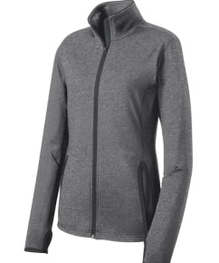 Ladies Stretch Full-Zip Contrast Performance