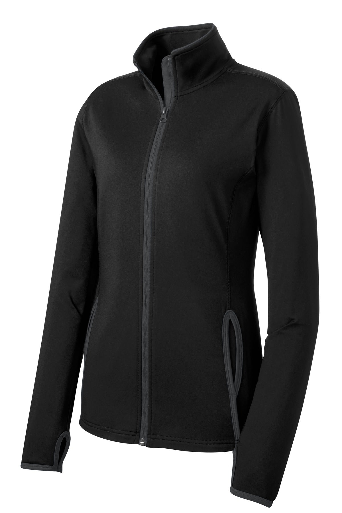 Ladies Stretch Full-Zip Contrast Performance