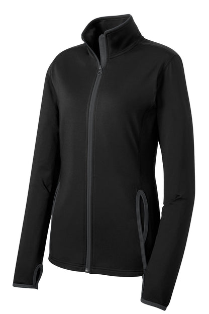 Ladies Stretch Full-Zip Contrast Performance