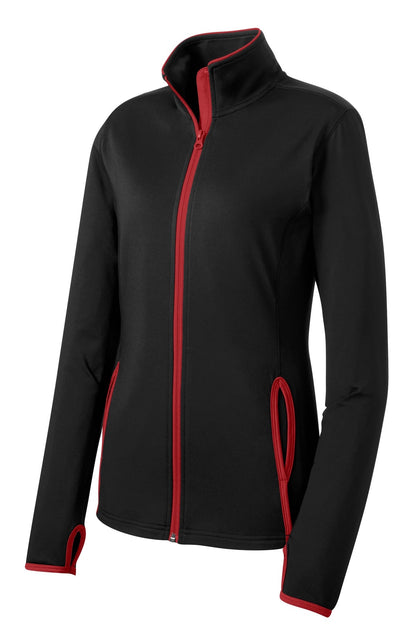 Ladies Stretch Full-Zip Contrast Performance