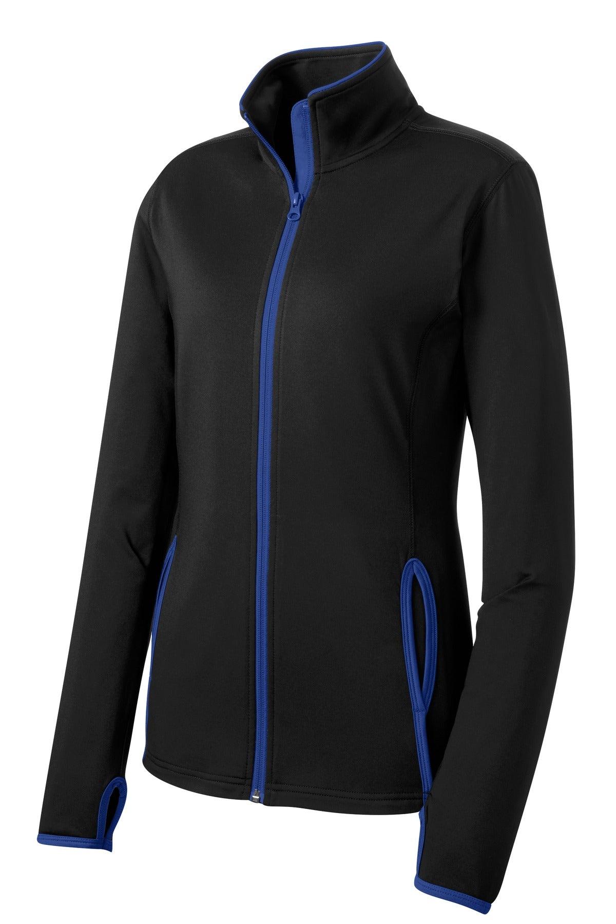 Ladies Stretch Full-Zip Contrast Performance