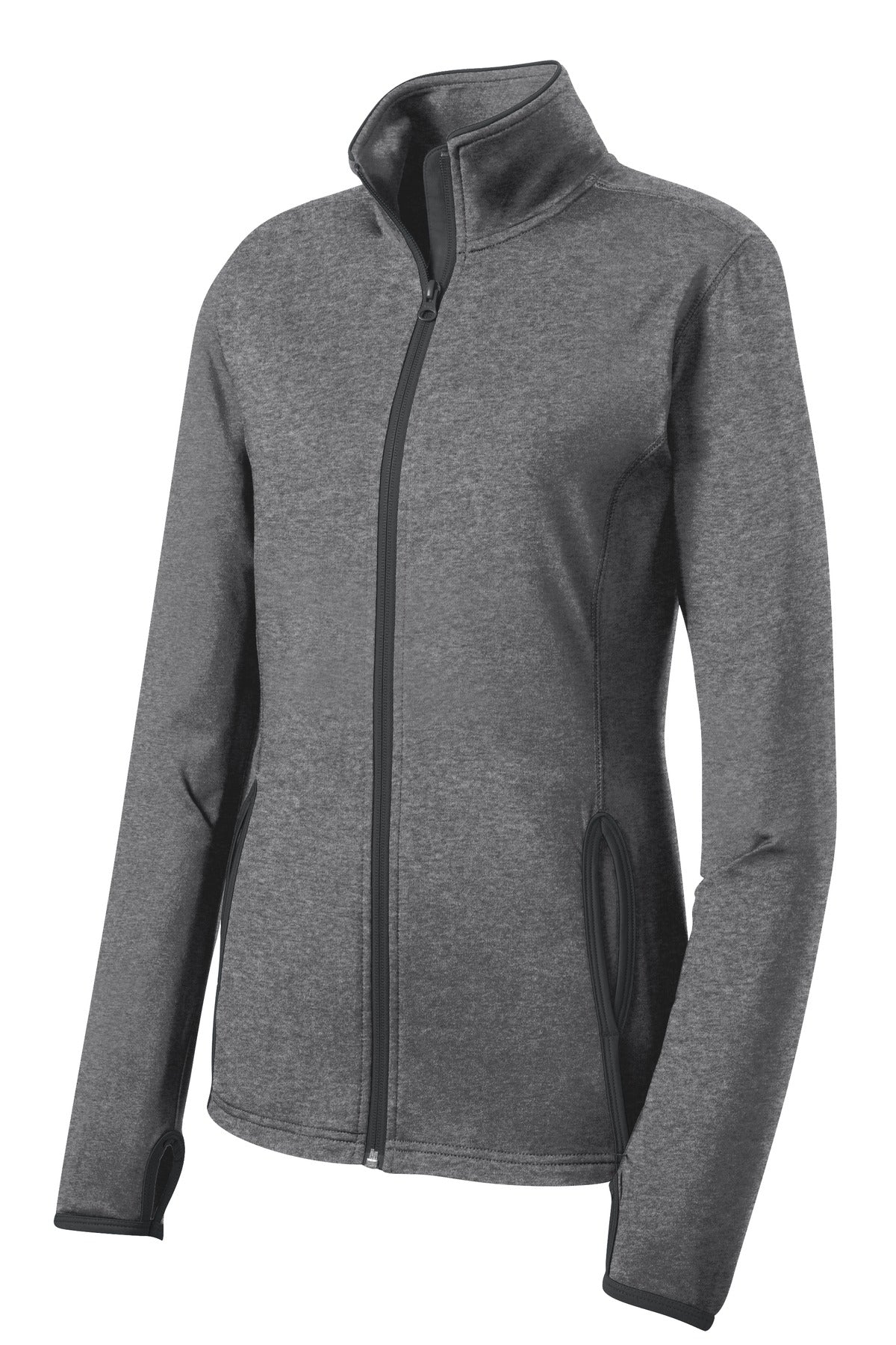 Ladies Stretch Full-Zip Contrast Performance