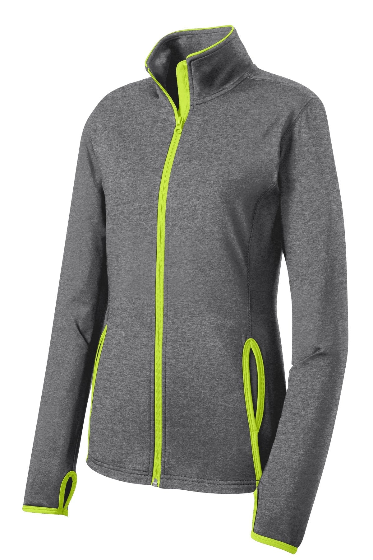 Ladies Stretch Full-Zip Contrast Performance
