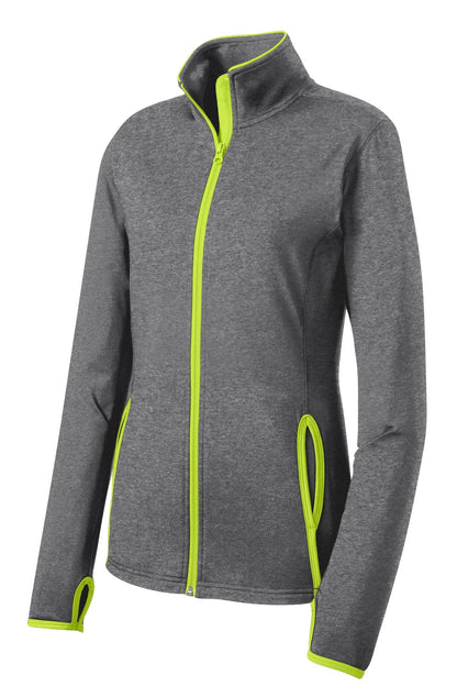 Ladies Stretch Full-Zip Contrast Performance