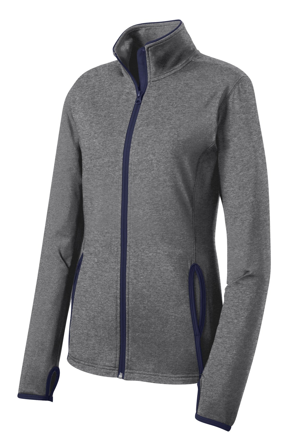 Ladies Stretch Full-Zip Contrast Performance