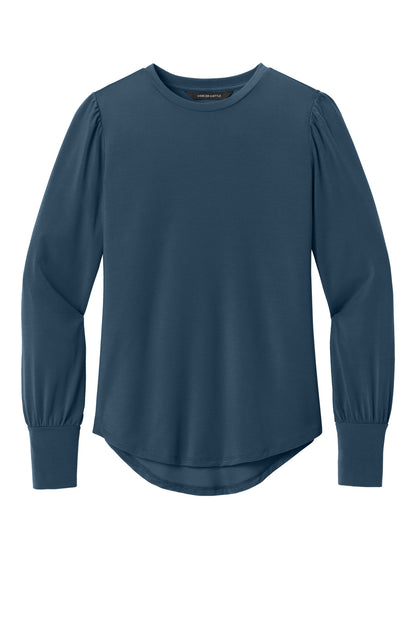 Ladies Stretch Jersey Long Sleeve Blouson Top