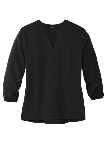 Ladies Stretch Crepe 3/4 Sleeve Blouse