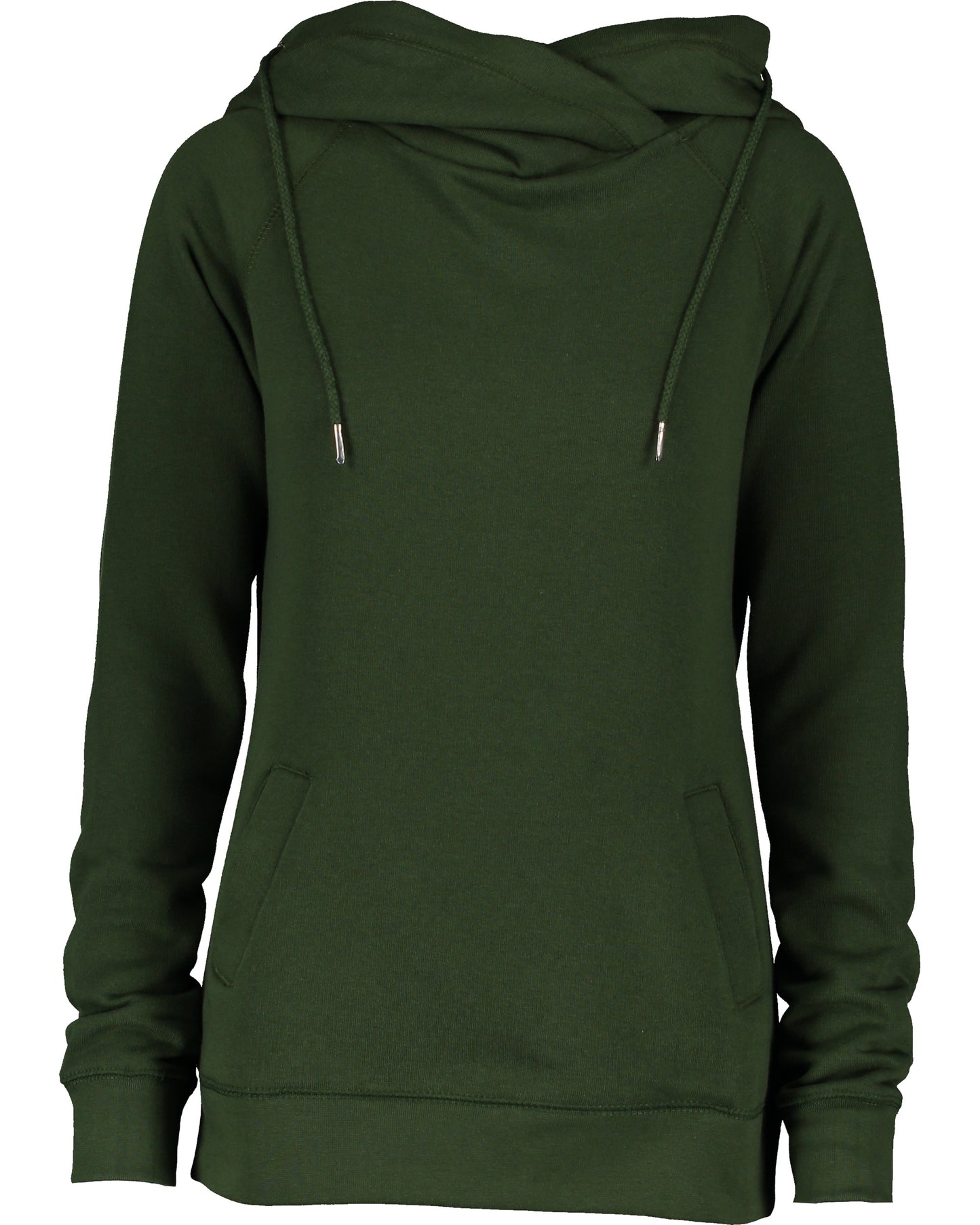 Ladies Funnel Neck Hooded Sweatshirt