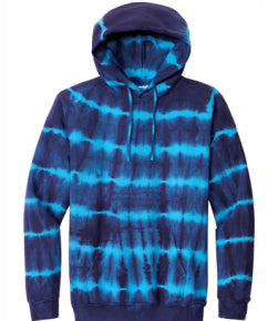 Allover Stripe Tie-Dye Hoodie
