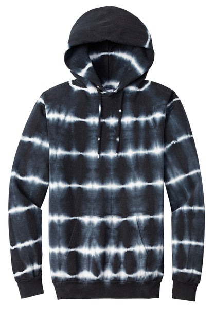 Allover Stripe Tie-Dye Hoodie