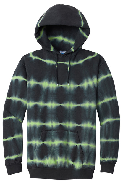 Allover Stripe Tie-Dye Hoodie