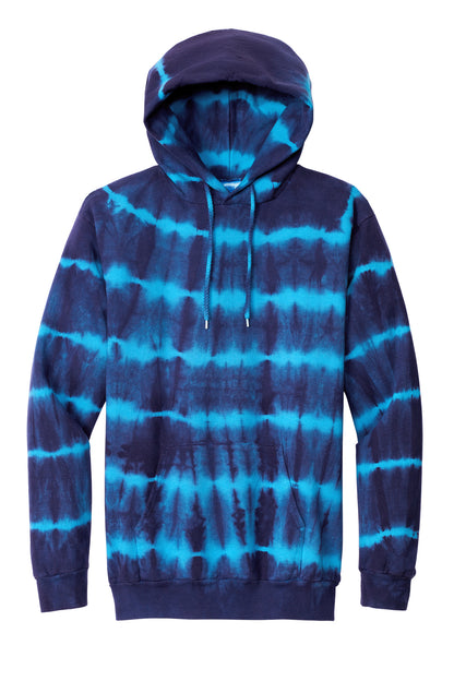 Allover Stripe Tie-Dye Hoodie