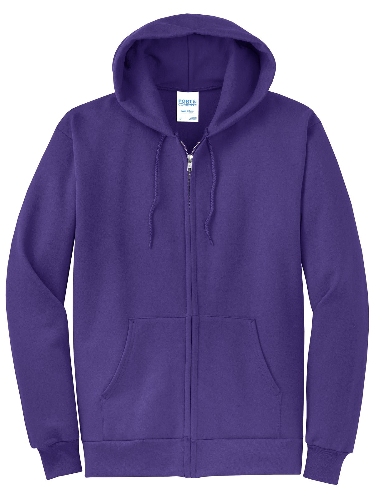 Basic Full-Zip Hooded Sweatshirt