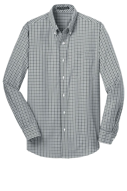 Gingham Long Sleeve Easy Care Shirt