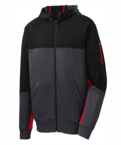 Sport-Tek Colorblock Full-Zip Hooded Jacket