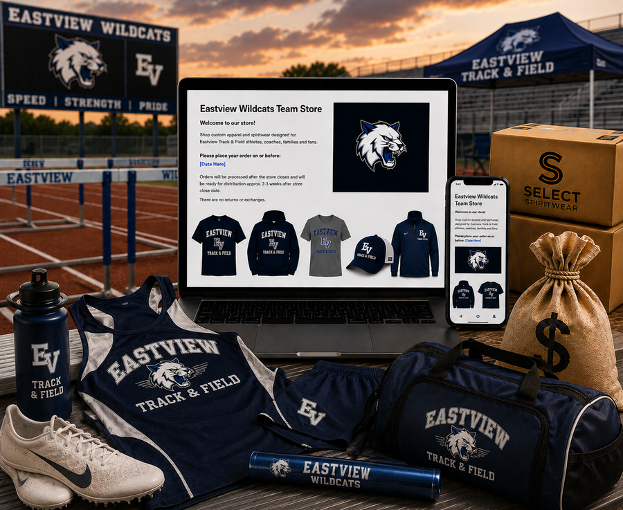 Track and Field team fundraising with custom apparel