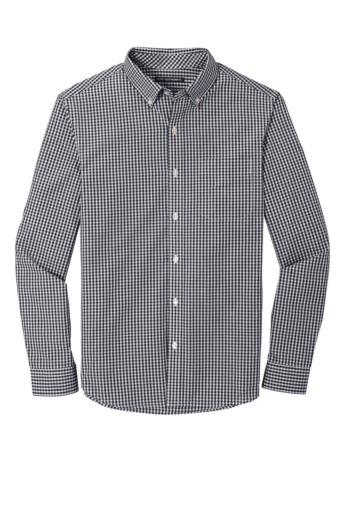 Broadcloth Gingham Long Sleeve Button Down Shirt