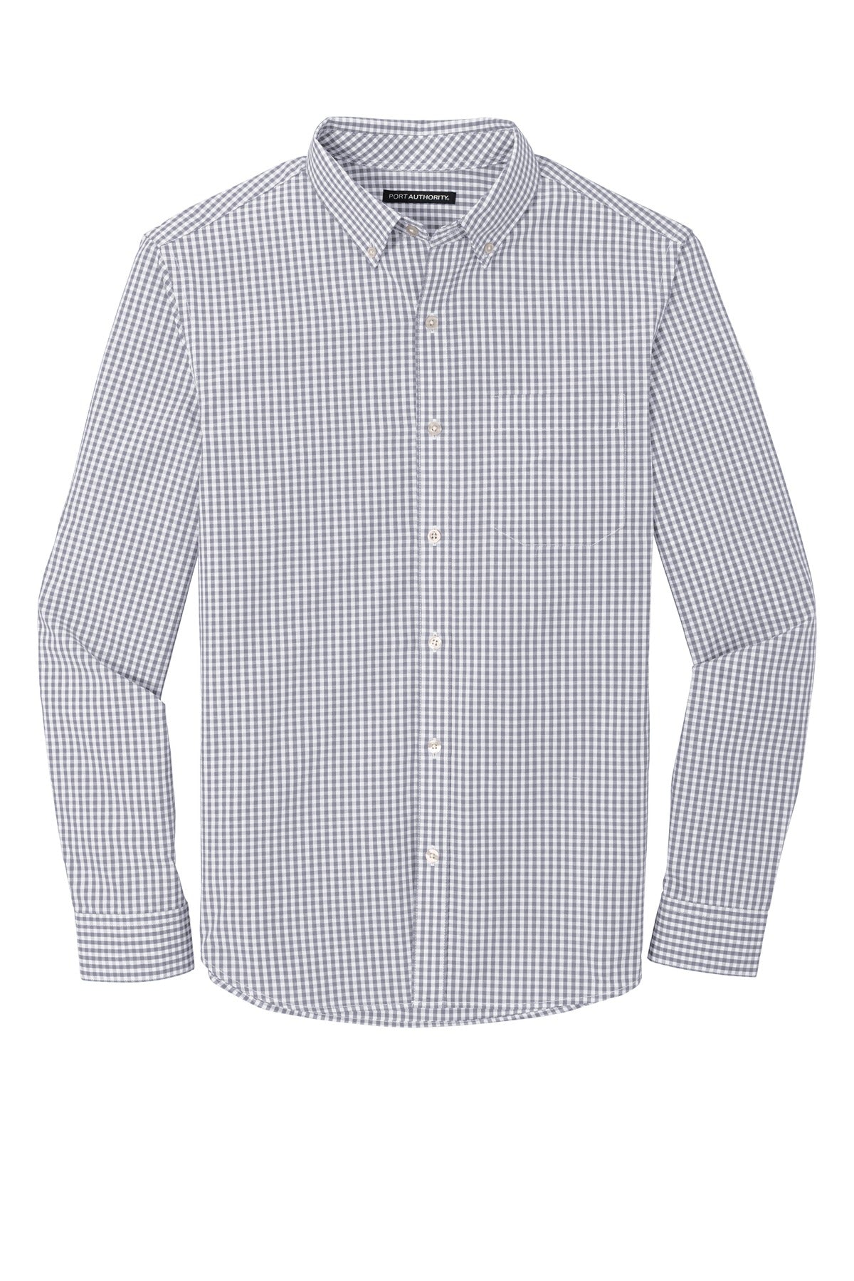 Broadcloth Gingham Long Sleeve Button Down Shirt