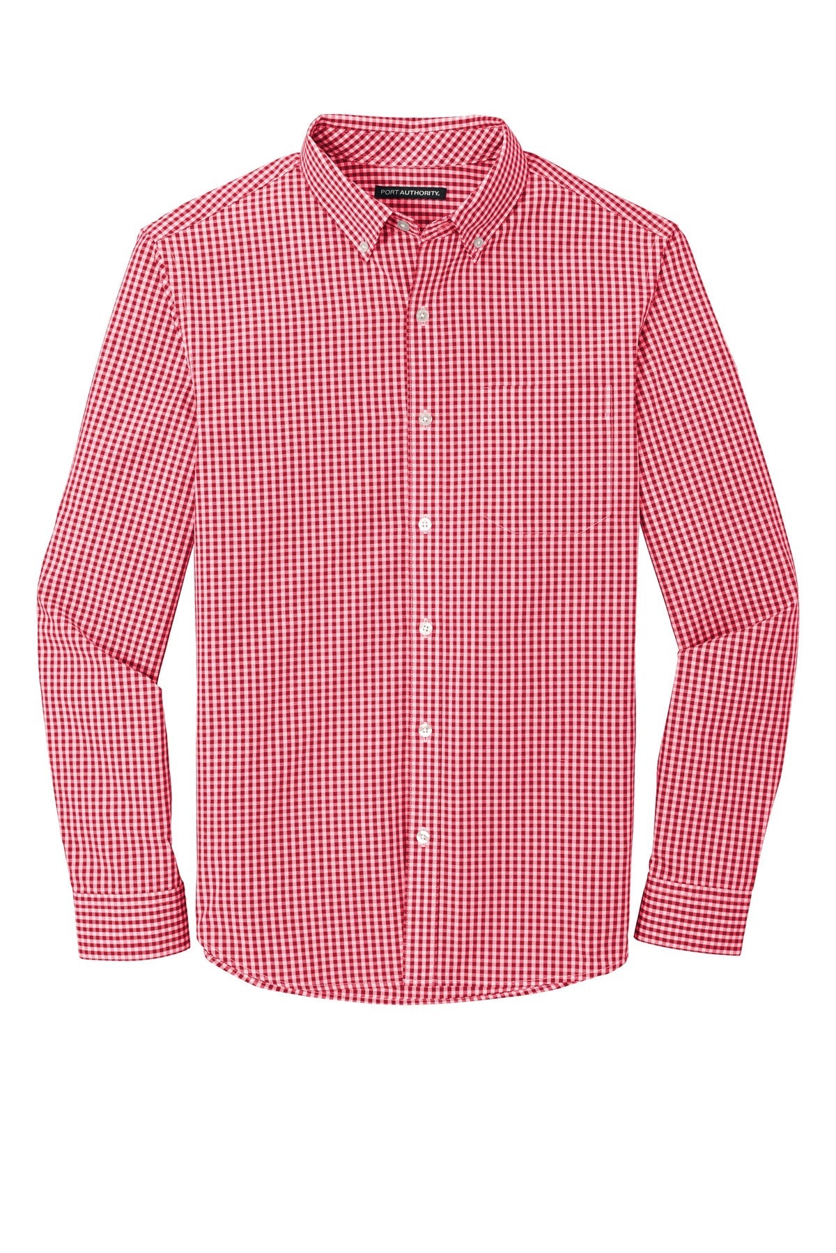 Broadcloth Gingham Long Sleeve Button Down Shirt