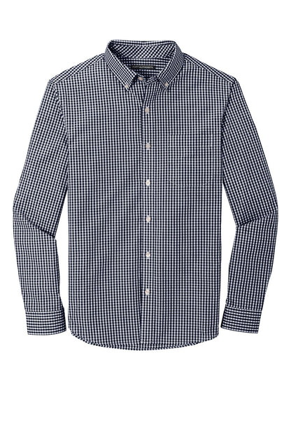 Broadcloth Gingham Long Sleeve Button Down Shirt