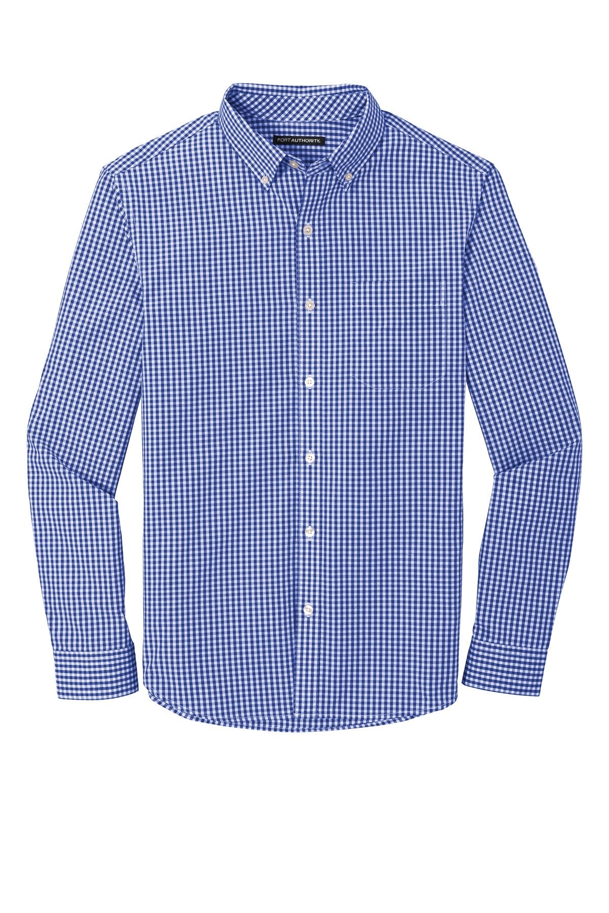 Broadcloth Gingham Long Sleeve Button Down Shirt